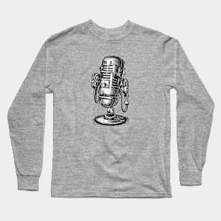 Vintage microphone robot Long Sleeve T-Shirt